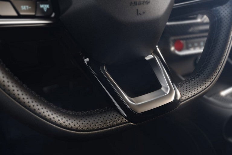 2024 Ford Mustang® model interior showing the flat-bottom steering wheel | Jordan Ford in Mishawaka IN
